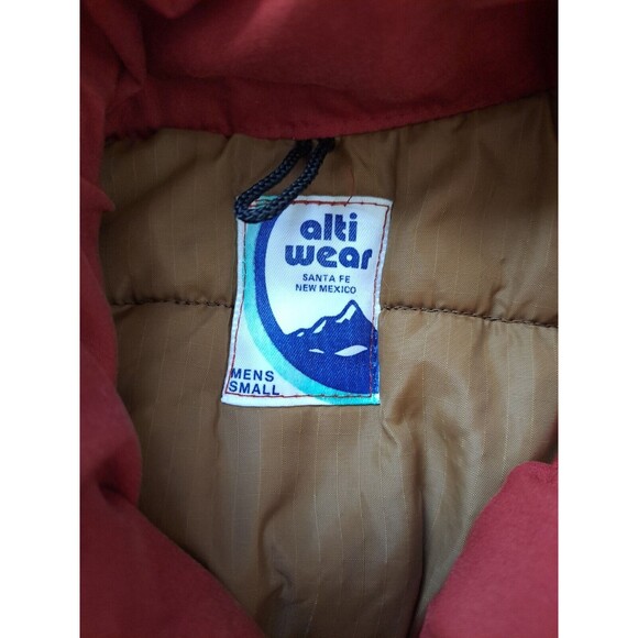 Vintage Alti Wear Santa Fe New Mexico Mens Red Green Snap Front Zip Up Jacket S - Picture 3 of 11